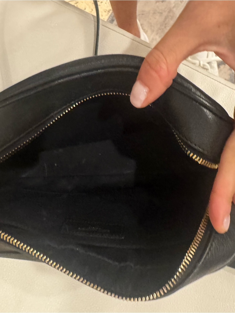 Saint Laurent Black Leather Crossbody with Gold YSL Emblem - Picture 2 of 3